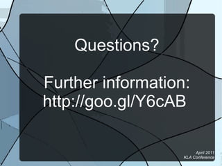 Naked in the Library 2011 KLA Presentation | ODP