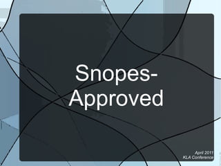 Naked in the Library 2011 KLA Presentation | ODP