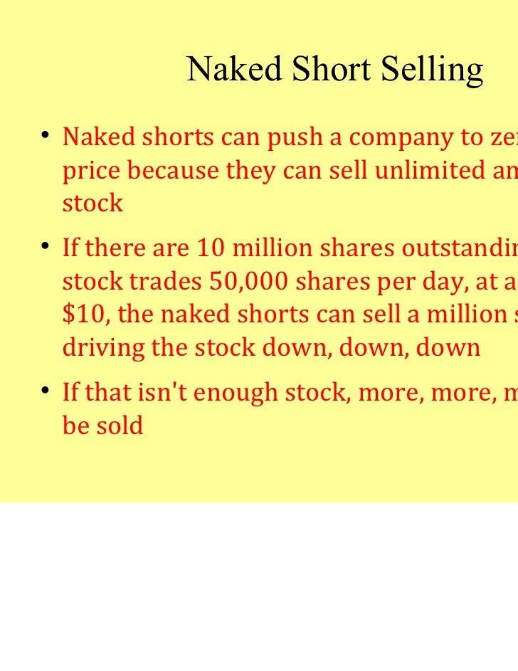 Naked Short Selling 110