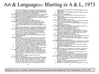 Art & LanguageNY: Blurting in A & L, 1973




                                                                                                        10
Blurting in A & L: an index of blurts and their concatenation (the Handbook), New York/Halifax 1973, p.58s.
 