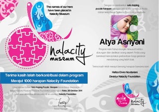 The names of our hero
 have been placed in
  Nalacity Museum




                        Atya Asriyani
 