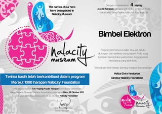 The names of our hero
                                 4
 have been placed in
  Nalacity Museum




                        Bimbel Elektron
 