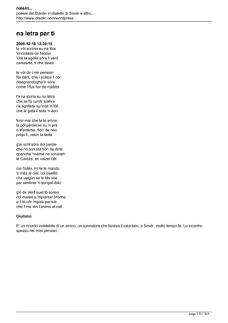 Nalent Poesie del Diaolin in dialetto trentino (Sover)