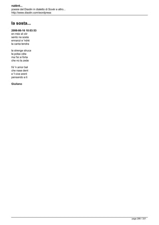 Nalent Poesie del Diaolin in dialetto trentino (Sover)