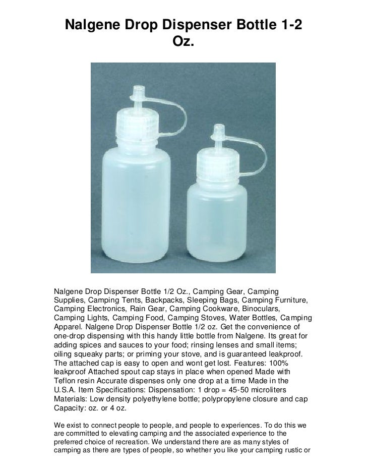 Nalgene drop dispenser bottle 1 2 oz. 5 star review, must have!