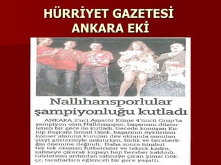HÜRRİYET GAZETESİ  ANKARA EKİ 