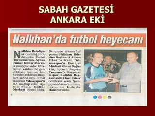 SABAH GAZETESİ  ANKARA EKİ 