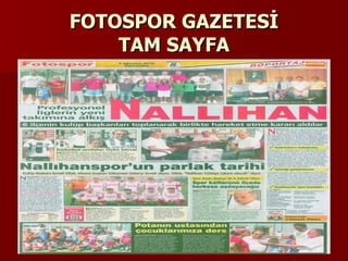 FOTOSPOR GAZETESİ TAM SAYFA 