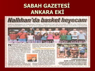 SABAH GAZETESİ  ANKARA EKİ 