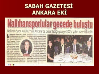 SABAH GAZETESİ  ANKARA EKİ 