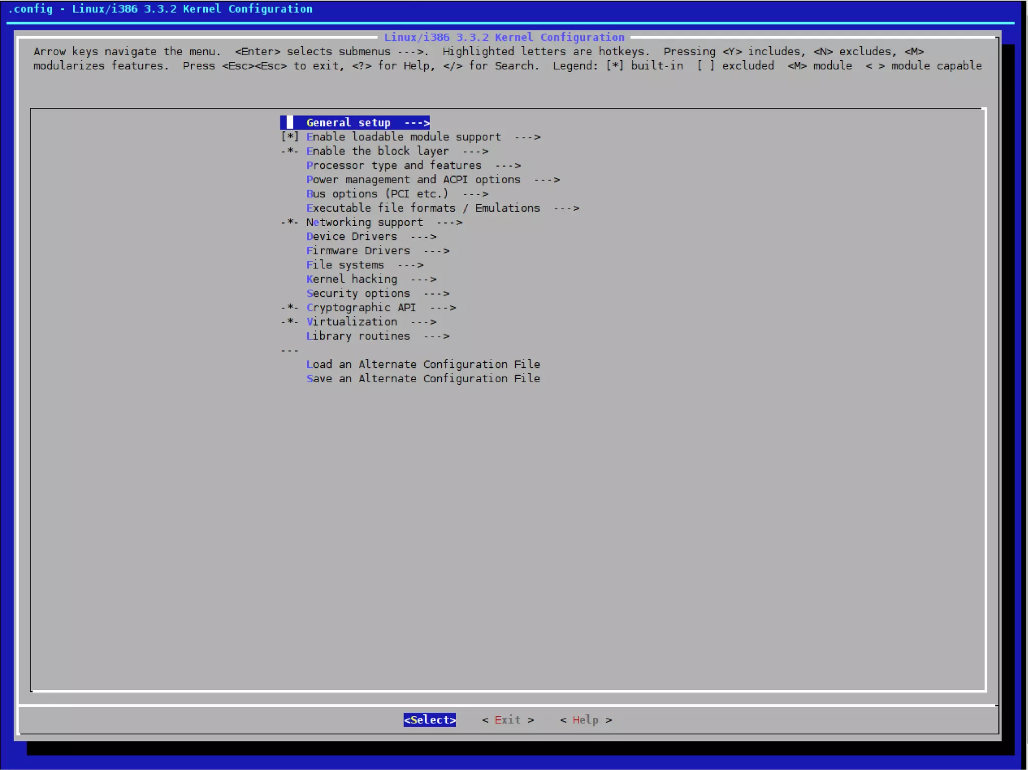 Kernel Linux: make menuconfig
UNO DEI CASI D'USO: make menuconfig
 