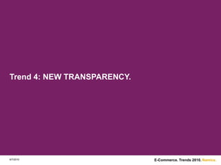 Warenkorb Layer.Trend 3: DASHBOARD.6/7/2010E-Commerce. Trends 2010.