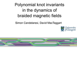 Polynomial knot invariants
in the dynamics of
braided magnetic fields
Simon Candelaresi, David MacTaggart
 