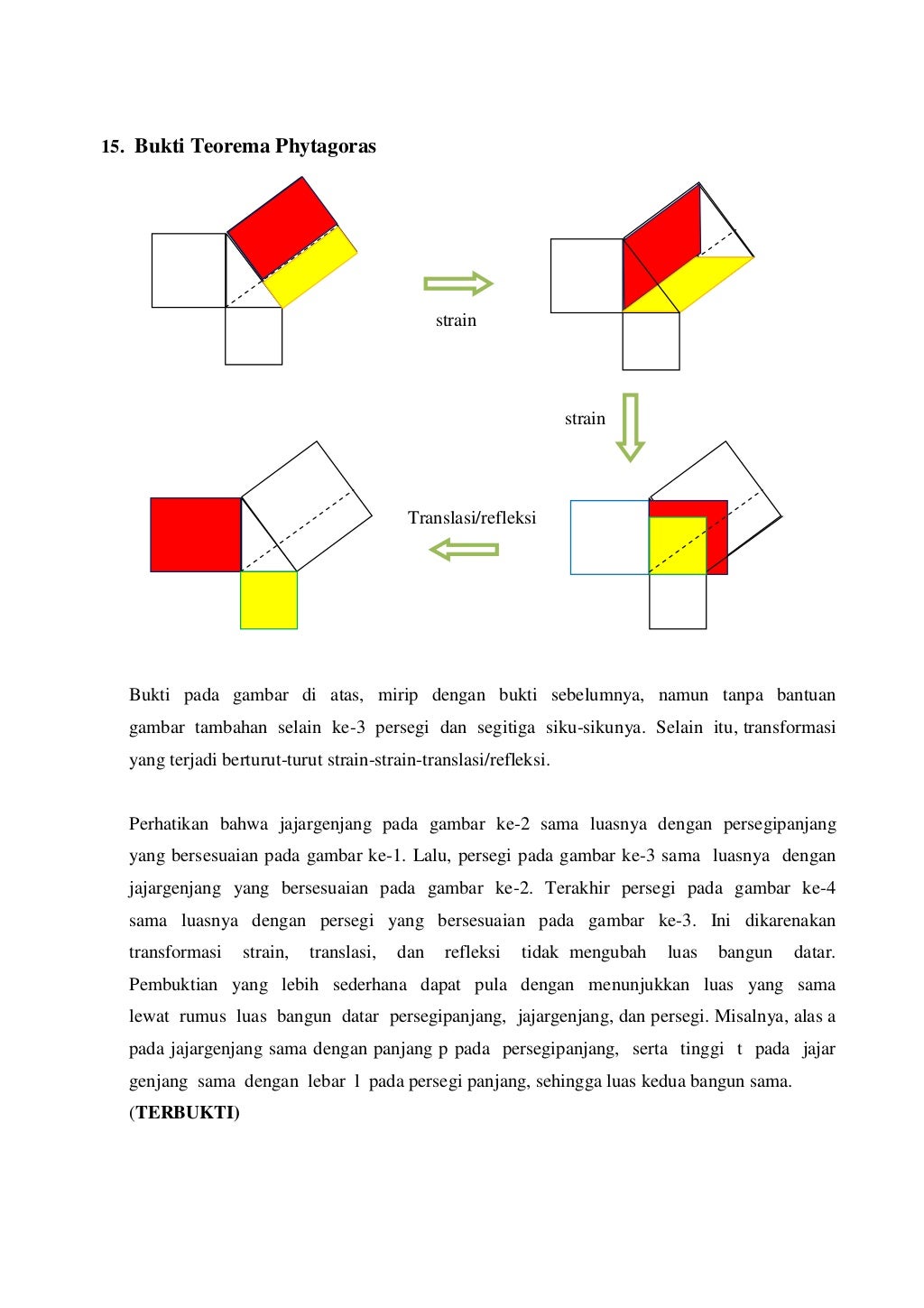 15 Macam Pembuktian Teorema Pythagoras