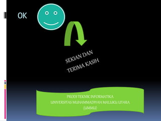 OK 
PRODI TEKNIK INFORMATIKA 
UNIVERSITAS MUHAMMADIYAH MALUKU UTARA 
(UMMU) 
