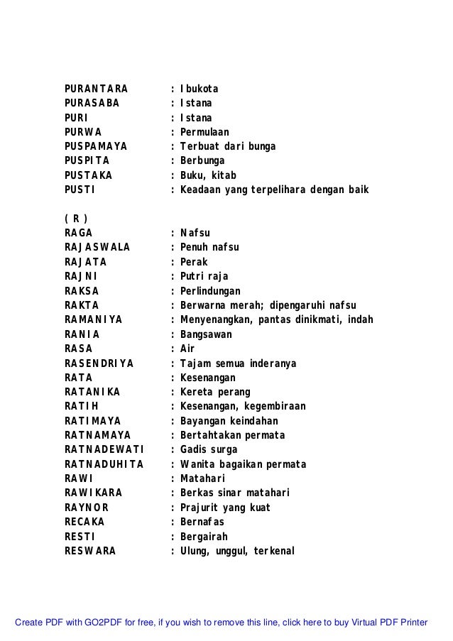 Nama Anak Bahasa Sansekerta