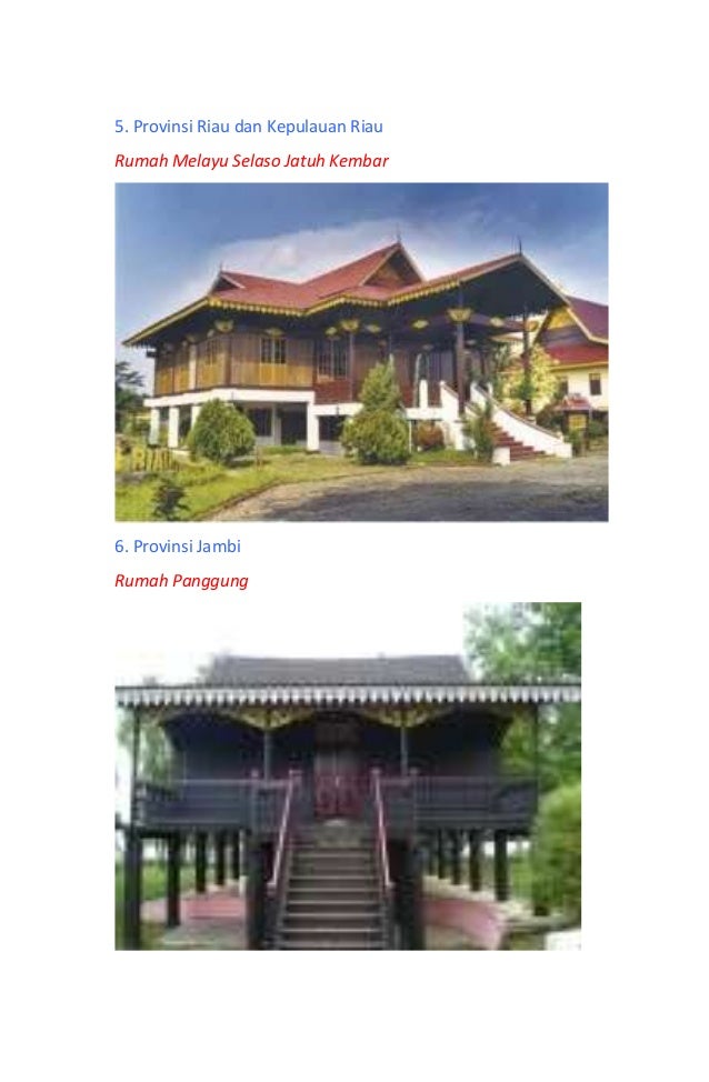 Gambar Rumah  Adat  Melayu  Kepulauan Riau Rumah  Adat  Indonesia