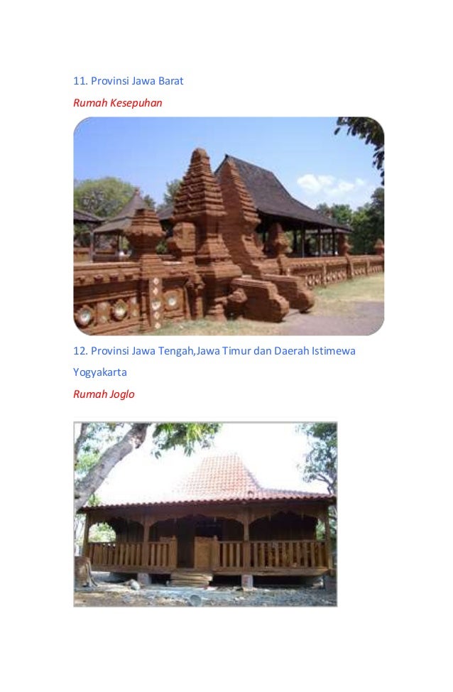 Nama nama rumah tradisional indonesia