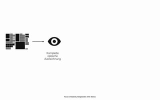 Komplette
  optische
Aufzeichnung




               Focus on Simplicity. Designkantine. 2012. Namics.
 