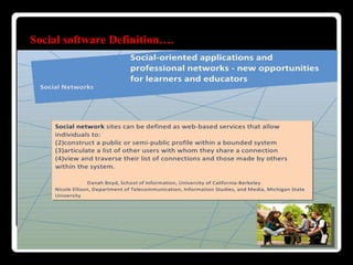 Social software Definition….
 