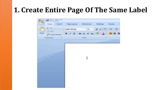 How to print labels in word 2013
