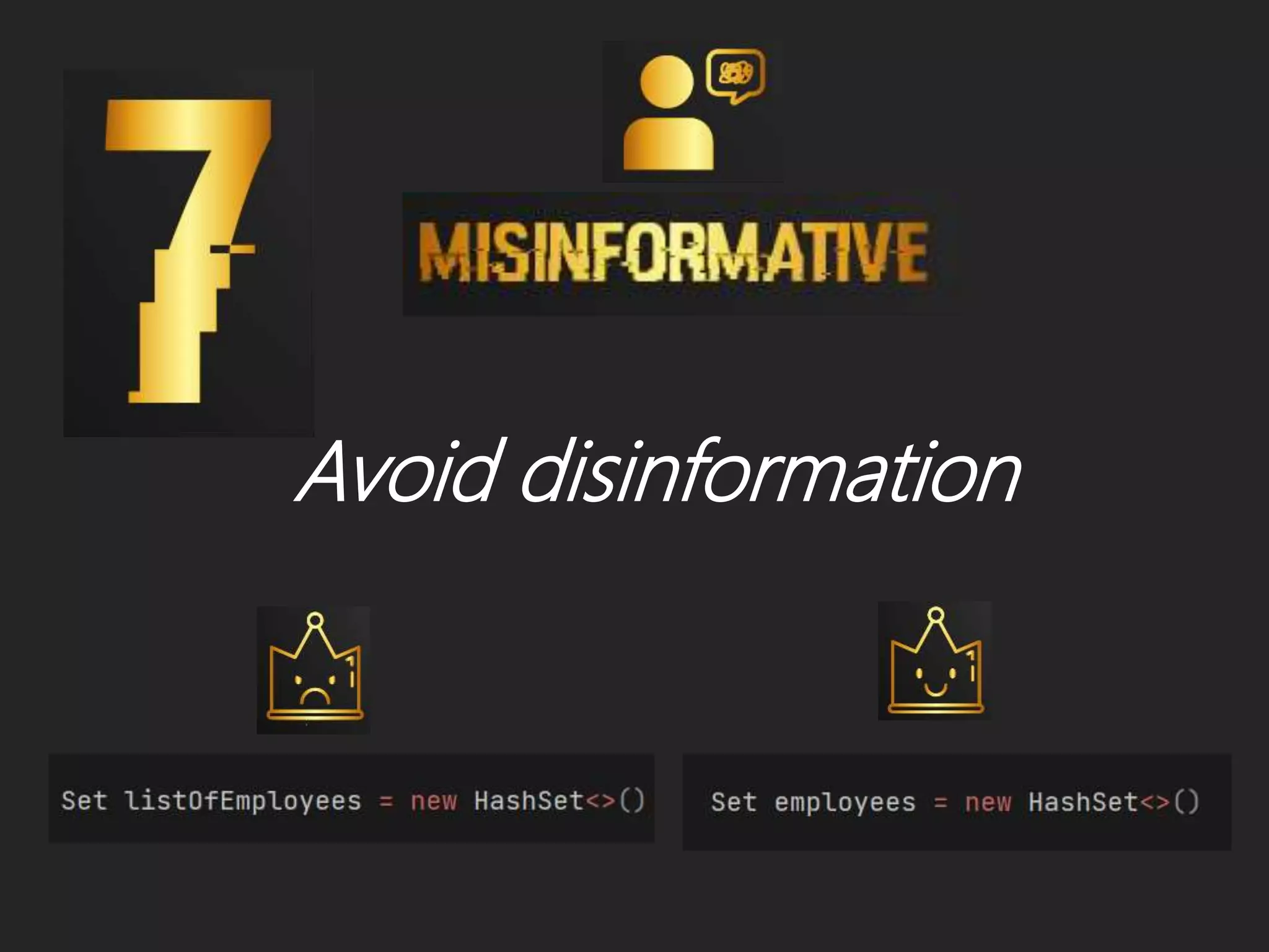 Avoid disinformation
 