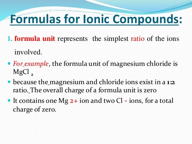 formulas for ionic compounds