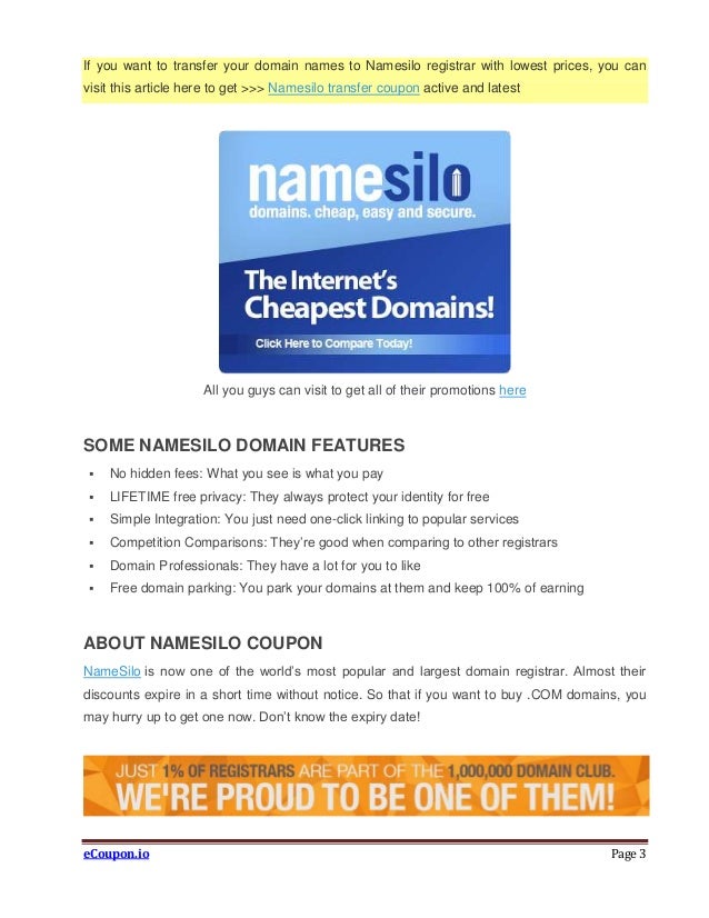NameSilo Coupon Domain Names Just 6 99 6 99 And 5 99 