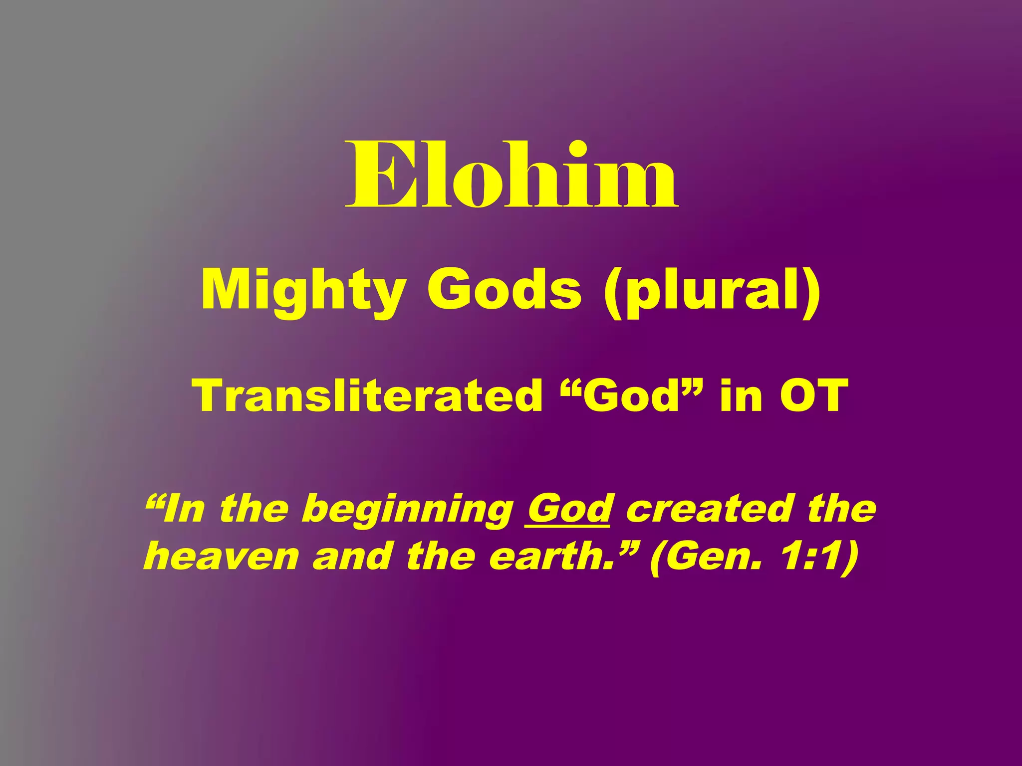Names of god | PPT