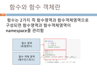 Sequence-revesed
Sequence 내장함수(reversed)를 이용해서 분류
한 새로운 객체 생성
169
 