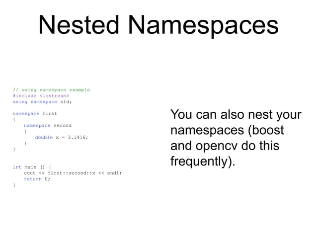 Namespaces | PPT
