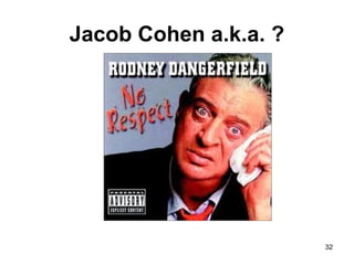 Jacob Cohen a.k.a. ?
32
 