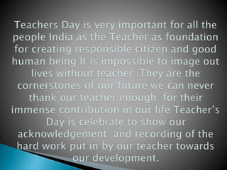 Teacher's Day in India