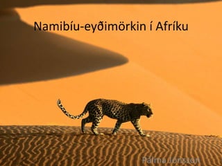Namibíu-eyðimörkin í Afríku




                  Pálma Jónsson
 