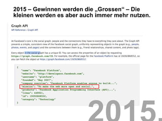 2015 – Gewinnen werden die „Grossen“ – Die
kleinen werden es aber auch immer mehr nutzen.
 