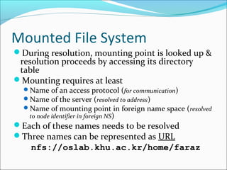 Mount File System Practical Naming in Distributed Systems | PPT