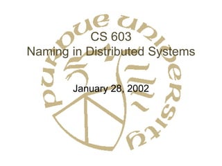name-Naming system in distributed computing | PPT
