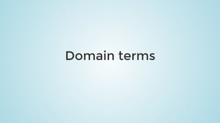 Domain	terms
 