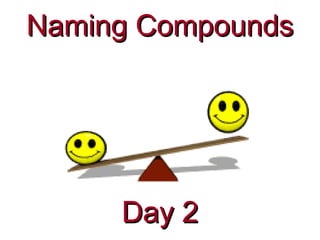 Naming CompoundsNaming Compounds
Day 2Day 2
 