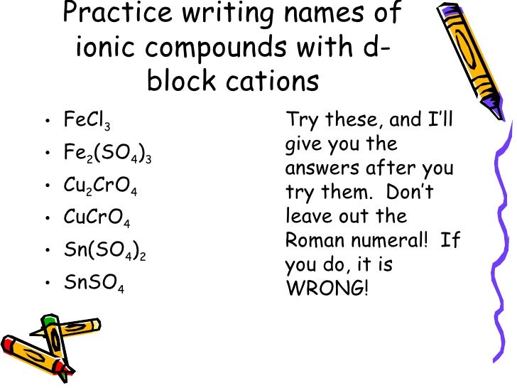 naming compunds