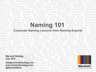 Naming 101: Corporate Naming Lessons from Naming Experts | PPT