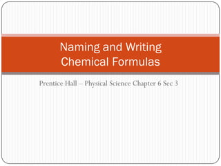 Naming_and_Writing_in_Applied_Chemistry. | PDF