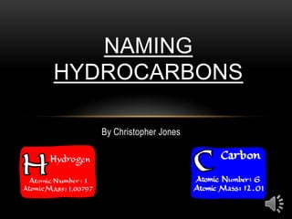 NAMING
HYDROCARBONS

   By Christopher Jones
 