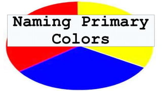 Naming Primary
Colors
 