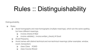 Distinguishable Example Naming Things Book : Simple Book Review! | PDF