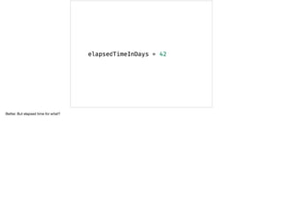 Better. But elapsed time for what?
 