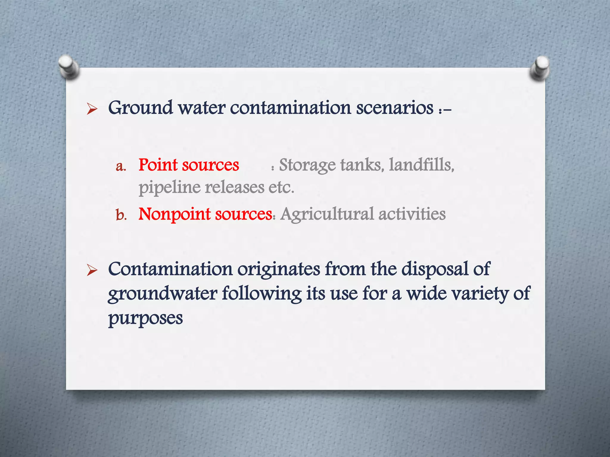 GROUNDWATER CONTAMINATION | PPTX