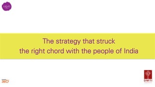 The strategy that struck 
the right chord with the people of India
 