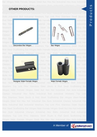 Bar Hinges Male Female Hinges Steel Nut Hex Nut Industrial Hex Nuts Industrial
Clamps   Industrial   Hex Bolts    Industrial   Bolt   Industrial   Washers   Top Link




                                                                                         Products
      OTHER PRODUCTS:
Pins Stainless Steel Studs & Rod Steel Scaffolding Bar Hinges Male Female
Hinges Steel Nut Hex Nut Industrial Hex Nuts Industrial Clamps Industrial Hex
Bolts Industrial Bolt Industrial Washers Top Link Pins Stainless Steel Studs &
Rod Steel Scaffolding Bar Hinges Male Female Hinges Steel Nut Hex Nut Industrial
Hex Nuts Industrial Clamps Industrial Hex Bolts Industrial Bolt Industrial
Washers Top Link Pins Stainless Steel Studs & Rod Steel Scaffolding Bar
Hinges Male Female Hinges Steel Nut Hex Nut Industrial Hex Nuts Industrial
Clamps   Industrial   Hex Bolts    Industrial   Bolt   Industrial   Washers   Top Link
Pins Stainless Steel Studs & Rod Steel Scaffolding Bar Hinges Male Female
Hinges Steel Nut Hex Nut Industrial Hex Nuts Industrial Clamps Industrial Hex
Bolts Industrial Bolt Industrial Washers Top Link Hinges Stainless Steel Studs &
          Decorative Bar Hinges               Bar Pins

Rod Steel Scaffolding Bar Hinges Male Female Hinges Steel Nut Hex Nut Industrial
Hex Nuts Industrial Clamps Industrial Hex Bolts Industrial Bolt Industrial
Washers Top Link Pins Stainless Steel Studs & Rod Steel Scaffolding Bar
Hinges Male Female Hinges Steel Nut Hex Nut Industrial Hex Nuts Industrial
Clamps   Industrial   Hex Bolts    Industrial   Bolt   Industrial   Washers   Top Link
Pins Stainless Steel Studs & Rod Steel Scaffolding Bar Hinges Male Female
Hinges Steel Nut Hex Nut Industrial Hex Nuts Industrial Clamps Industrial Hex
Bolts Industrial Bolt Industrial Washers Top Link Pins Stainless Steel Studs &
Rod Steel Scaffolding Bar Hinges Male Female Hinges Steel Nut Hex Nut Industrial
          Designer Male Female Hinges              Male Female Hinges
Hex Nuts Industrial Clamps Industrial Hex Bolts Industrial Bolt Industrial
Washers Top Link Pins Stainless Steel Studs & Rod Steel Scaffolding Bar
Hinges Male Female Hinges Steel Nut Hex Nut Industrial Hex Nuts Industrial
Clamps   Industrial   Hex Bolts    Industrial   Bolt   Industrial   Washers   Top Link
Pins Stainless Steel Studs & Rod Steel Scaffolding Bar Hinges Male Female
Hinges Steel Nut Hex Nut Industrial Hex Nuts Industrial Clamps Industrial Hex
Bolts Industrial Bolt Industrial Washers Top Link Pins Stainless Steel Studs &
Rod Steel Scaffolding Bar Hinges Male Female Hinges Steel Nut Hex Nut Industrial
Hex Nuts Industrial Clamps Industrial Hex Bolts Industrial Bolt Industrial
Washers Top Link Pins Stainless Steel Studs & Rod Steel Scaffolding Bar
Hinges Male Female Hinges Steel Nut Hex Nut Industrial Hex Nuts Industrial

                                                       A Member of
 
