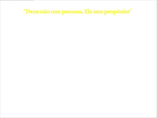 O que Deus faz, ele sempre teve o propósito de fazer.
                                                Augustus H Strong.


Quando se esta solteiro a primeira coisa que observamos é o
exterior! Não estou falando da beleza em si, mais, por
exemplo, alguma coisa que nos chame atenção (o sorriso, o
cabelo, o jeito, etc.) Isso é super comum não é coisa de outro
mundo, mas existe um perigo muito grande quando falamos
de escolher alguém para compartilhar toda sua vida. Creio
que você não deseja se relacionar somente por carência ou
curtição, mas deseja compartilhar sua vida e amor com esta
pessoa. Sendo assim é bom tomar cuidado, pois “gaiola
bonita não dá comida a canário”, já alerta esse ditado
nordestino.
 